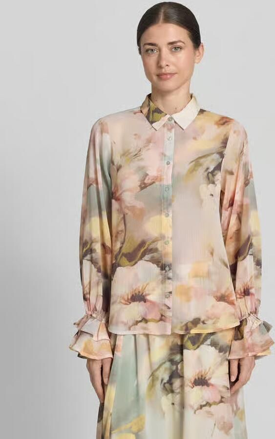 Soyaconcept regular fit blouse met ruches model 'CARMEN' - Foto 4