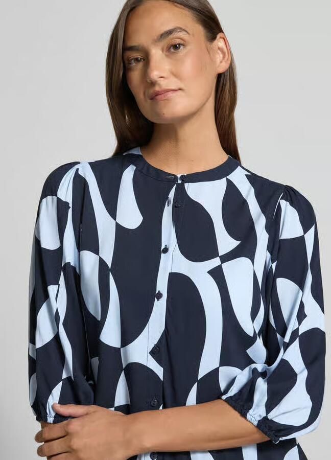 Soyaconcept regular fit blouse van viscose met 3 4-mouw model 'CHANISE'