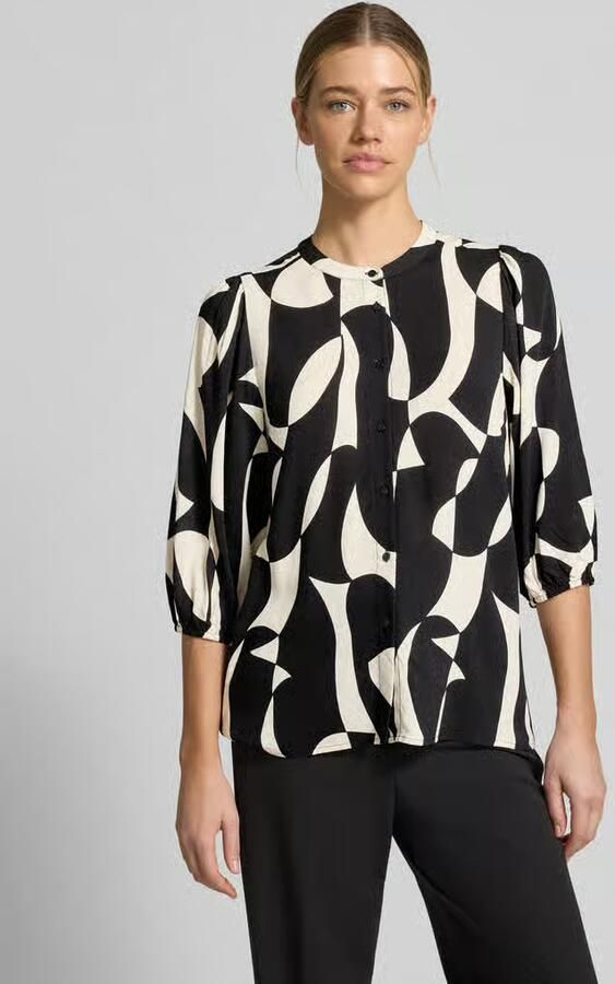 Soyaconcept regular fit blouse van viscose met 3 4-mouw model 'CHANISE' - Foto 7