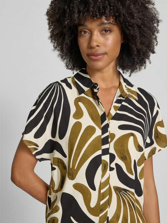 Soyaconcept regular fit blouse van viscose met knoopdetail model 'FELDI'