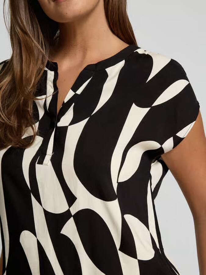 Soyaconcept regular fit blouse van viscose met V-hals model 'CHANISE' - Foto 4