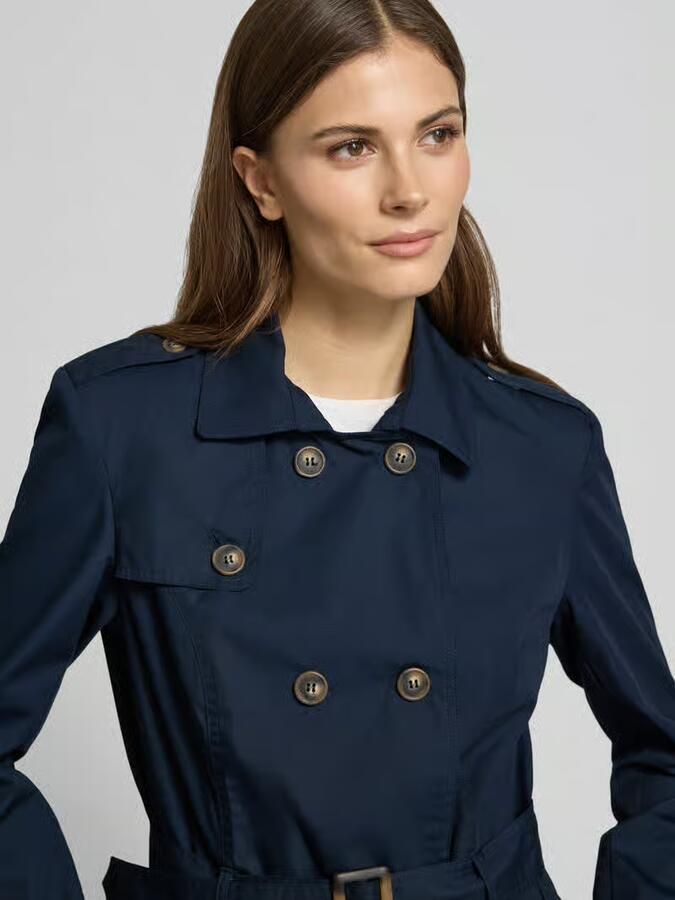 Soyaconcept regular fit lange jas met platte kraag model 'Lora'