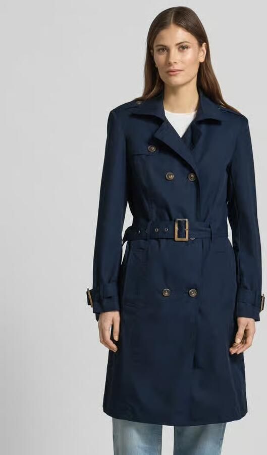 Soyaconcept regular fit lange jas met platte kraag model 'Lora'