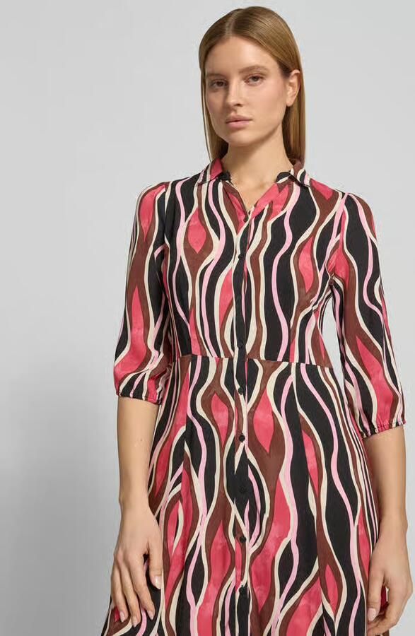 Soyaconcept regular fit midi-jurk van pure viscose model 'Cammi'