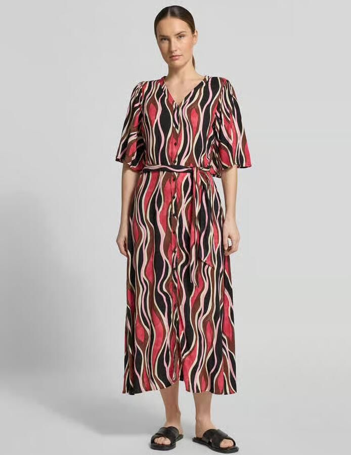 Soyaconcept regular fit midi-jurk van pure viscose model 'Cammi' - Foto 5