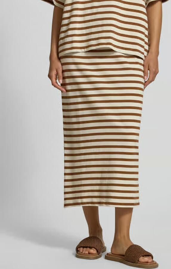 Soyaconcept regular fit midirok met tunnelkoord model 'FIDELIA' - Foto 3
