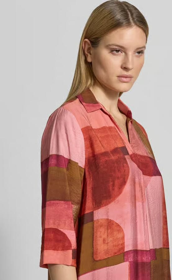 Soyaconcept relaxed fit midi-jurk van viscosemix model 'Catania'
