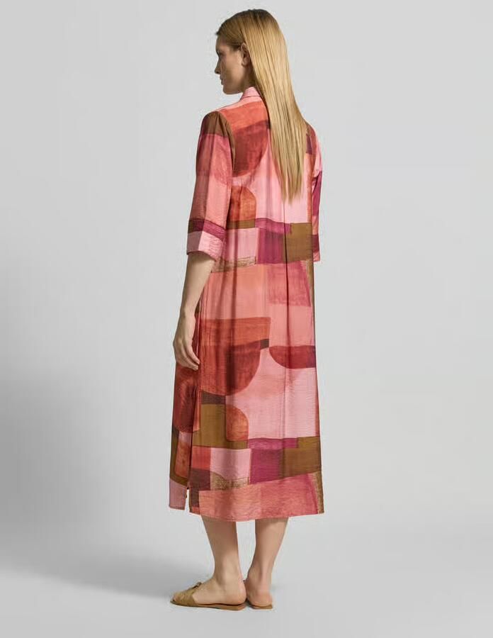 Soyaconcept relaxed fit midi-jurk van viscosemix model 'Catania'