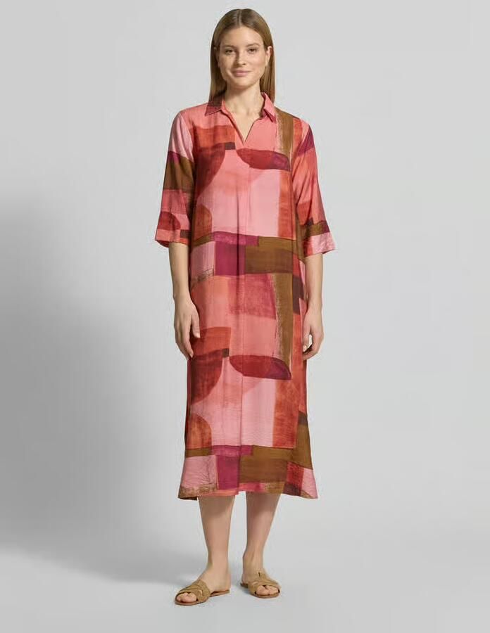 Soyaconcept relaxed fit midi-jurk van viscosemix model 'Catania' - Foto 3
