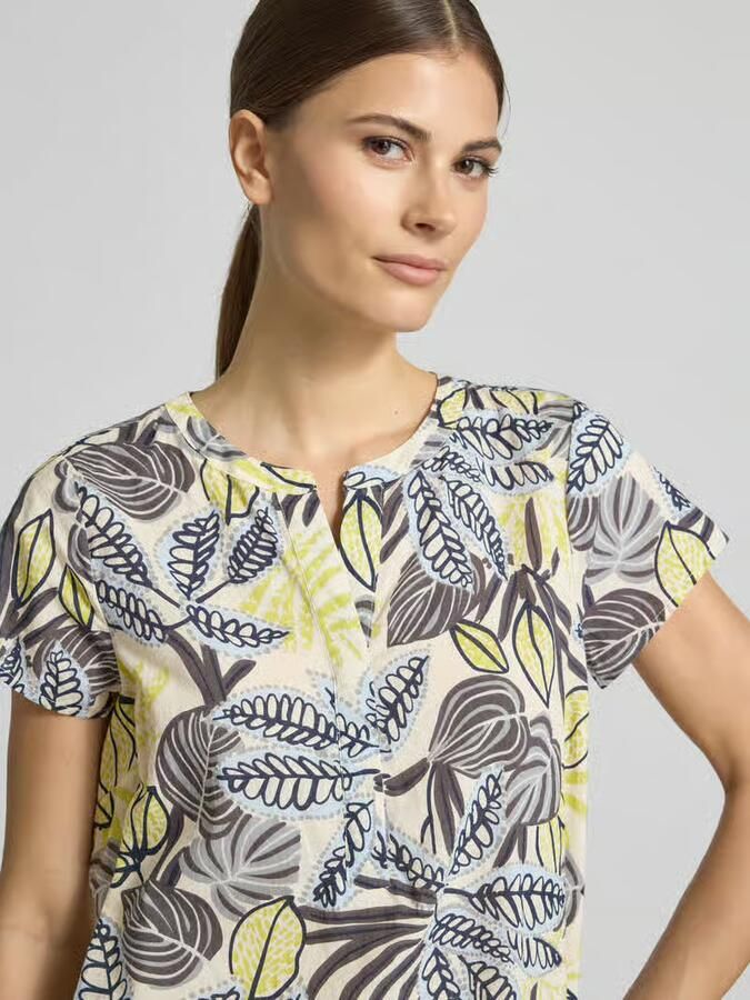 Soyaconcept relaxed fit T-shirt met all-over bloemenmotief