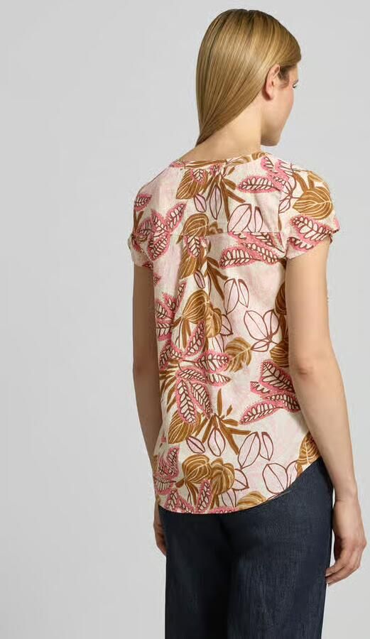 Soyaconcept relaxed fit T-shirt met all-over bloemenmotief