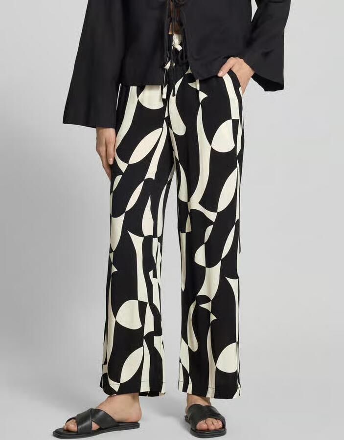 Soyaconcept Stoffen broek van viscose in all-over look model 'CHANISE' - Foto 5