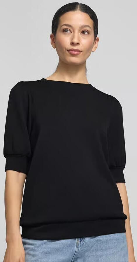 Soyaconcept Zwarte Comfortabele Trui met Korte Mouwen Black Dames - Foto 5
