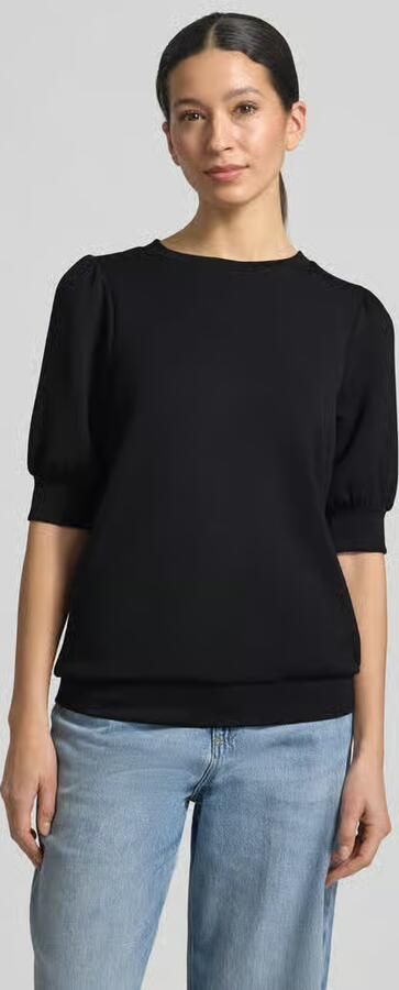 Soyaconcept Zwarte Comfortabele Trui met Korte Mouwen Black Dames - Foto 9