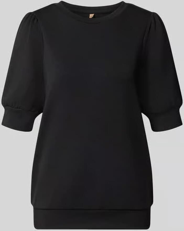 Soyaconcept Zwarte Comfortabele Trui met Korte Mouwen Black Dames - Foto 6