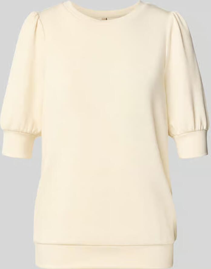 Soyaconcept Comfortabele Crème Sweater met Korte Mouwen Beige Dames - Foto 5