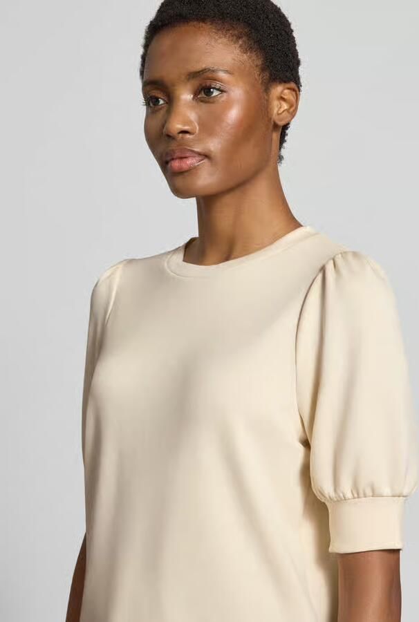 Soyaconcept Comfortabele Crème Sweater met Korte Mouwen Beige Dames - Foto 5