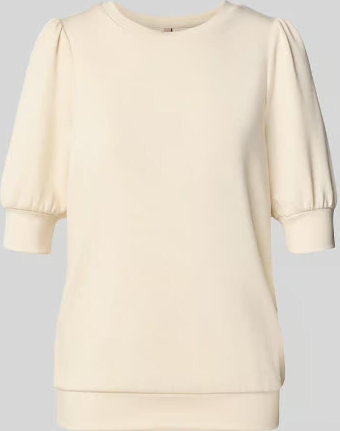 Soyaconcept Comfortabele Crème Sweater met Korte Mouwen Beige Dames - Foto 6