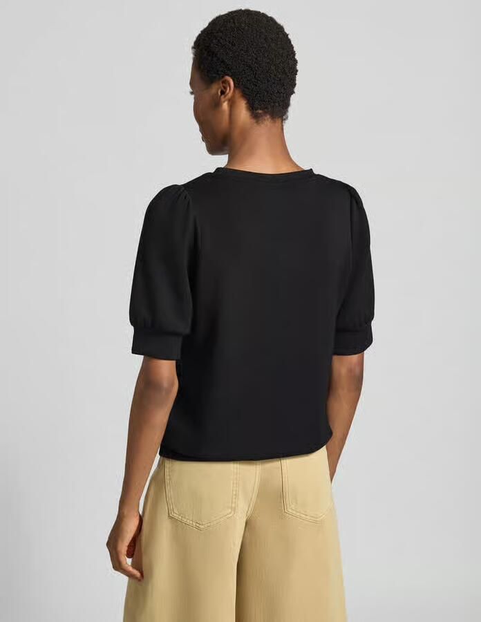 Soyaconcept Zwarte Comfortabele Trui met Korte Mouwen Black Dames - Foto 7