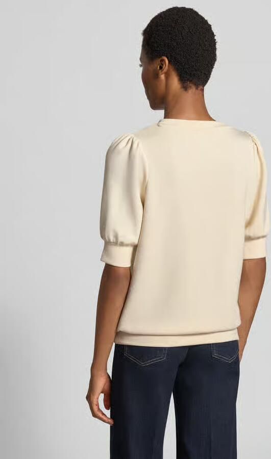 Soyaconcept Comfortabele Crème Sweater met Korte Mouwen Beige Dames - Foto 12