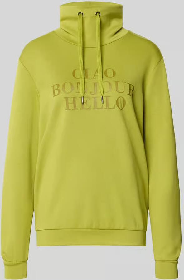 Soyaconcept sweatshirt met opstaande kraag en statementprint - Foto 2