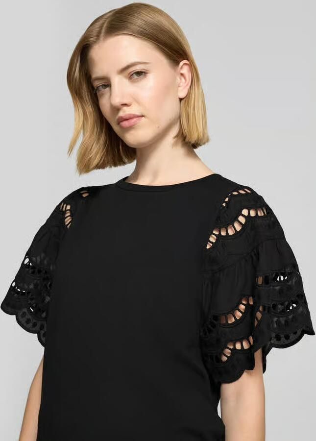 Soyaconcept T-shirt met ajourwerk model 'LORAINE'
