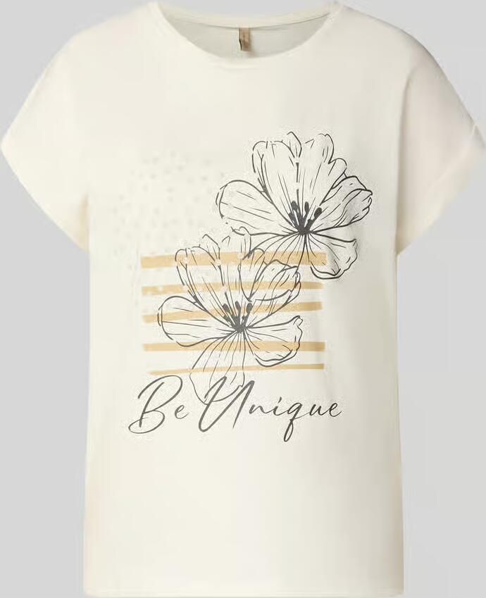 Soyaconcept T-shirt met gefixeerde mouwomslag model 'RINA' - Foto 2
