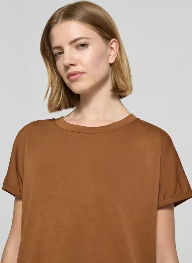 Soyaconcept T-shirt van mohair-mix met ronde hals model 'BANU'