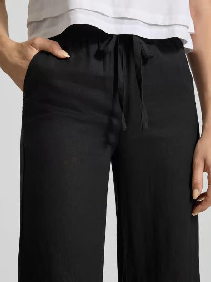 Soyaconcept wide fit stoffen broek van linnenmix met viscosemet model 'Ina' - Foto 2