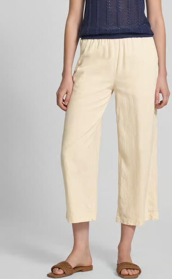 Soyaconcept wide fit stoffen broek van linnenmix met viscosemet model 'Ina' - Foto 3