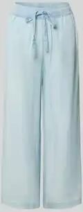 Soyaconcept wide fit stoffen broek van puur lyocell in denimlook