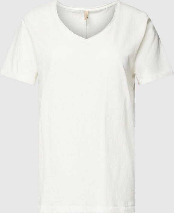 Soyaconcept T-shirt met afgeronde V-hals model 'Babette'