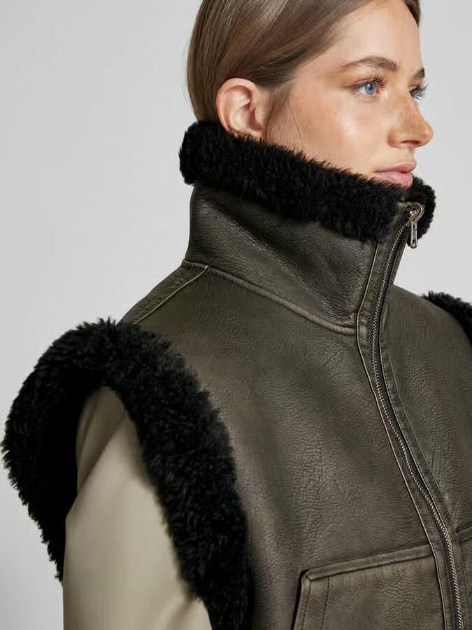 Stand Studio Kort gilet met ritssluiting