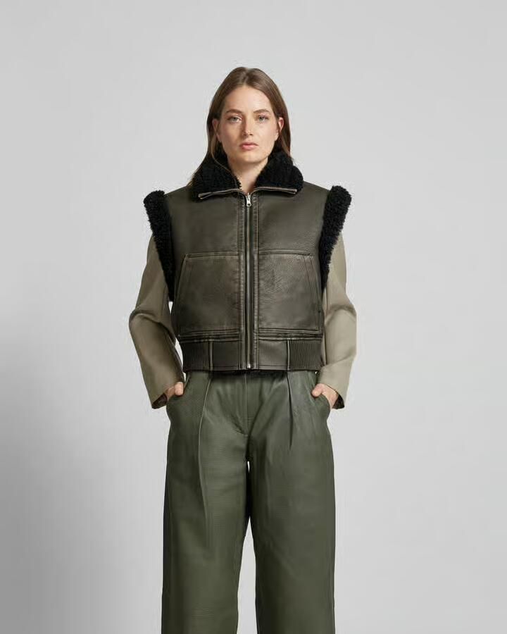 Stand Studio Kort gilet met ritssluiting - Foto 3