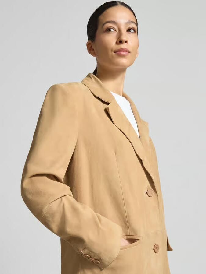 STAND STUDIO Leren jas met klepzakken model 'Santara'
