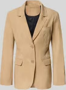 STAND STUDIO regular fit blazer van echt geitenvelours model 'Mina'