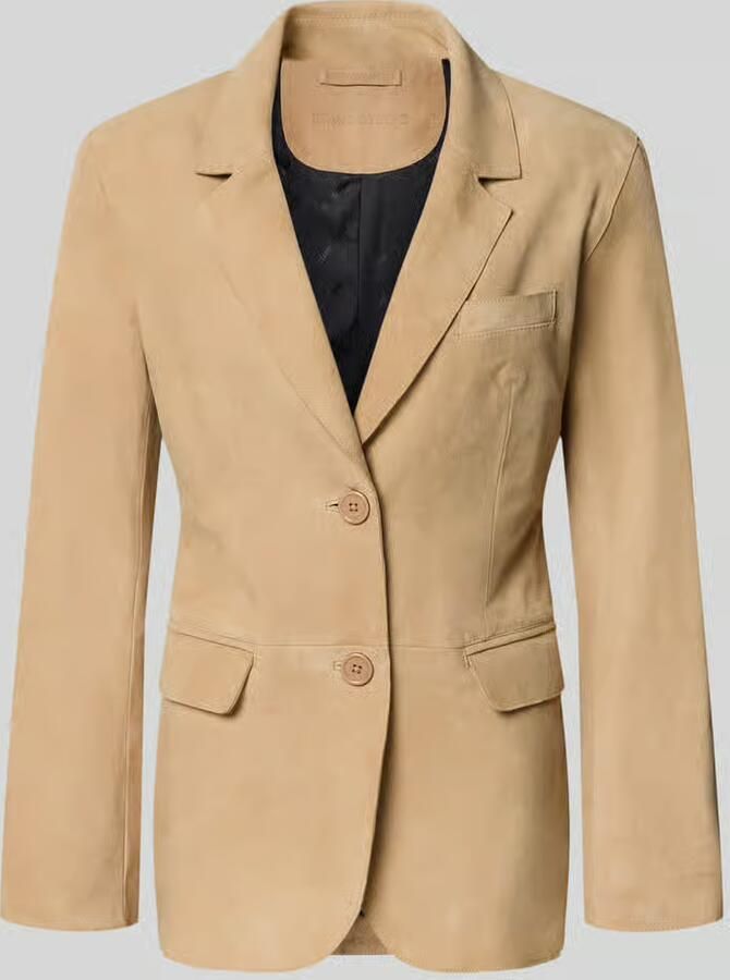 STAND STUDIO regular fit blazer van echt geitenvelours model 'Mina' - Foto 2