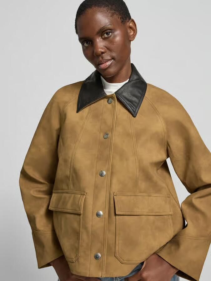 STAND STUDIO regular fit jack met platte kraag model 'Wilhelmina'