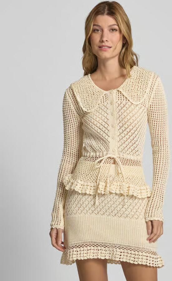 Staud Cardigan met ajourpatroon model 'VIENNA' - Foto 2