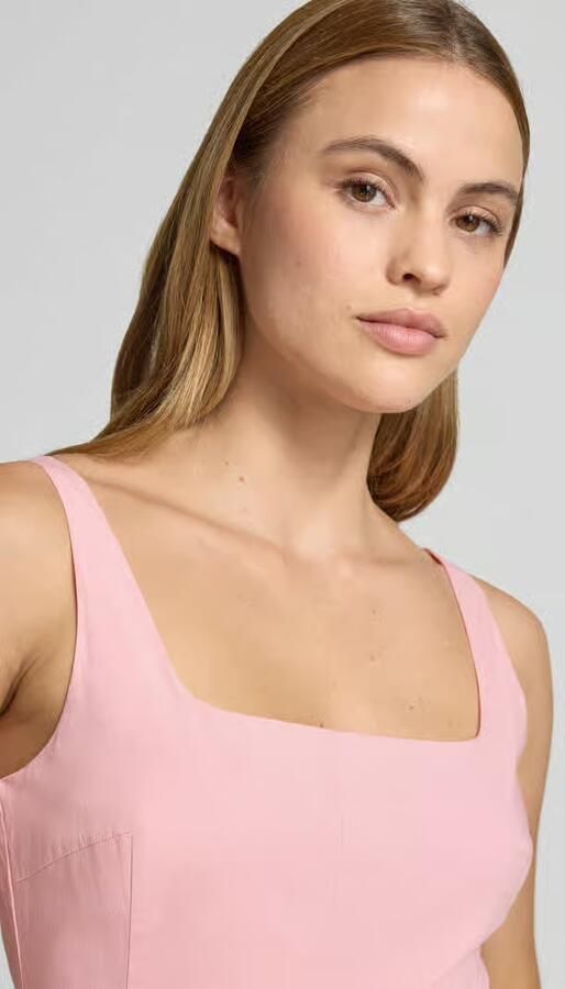 Staud Knie-lange jurk met carréhals model 'WILLOW'