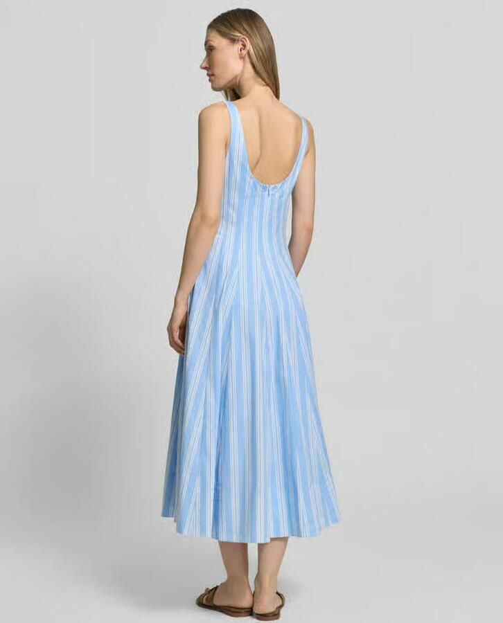 Staud midi-jurk met vierkante hals model 'Wells' - Foto 2