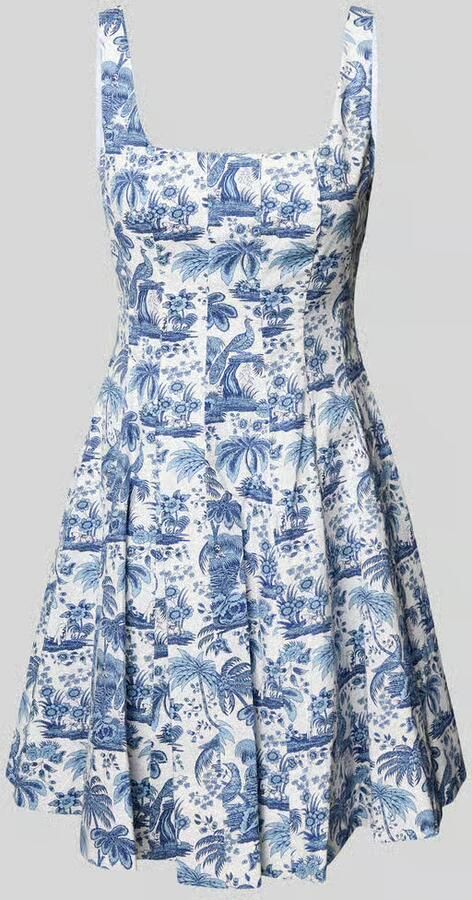Staud Mini-jurk met vierkante hals model 'MINI WELLS'