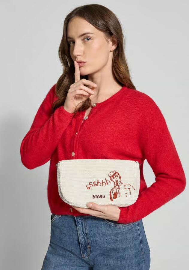 Staud Shoulder bag met siersteentjes Model 'Timmy' - Foto 3