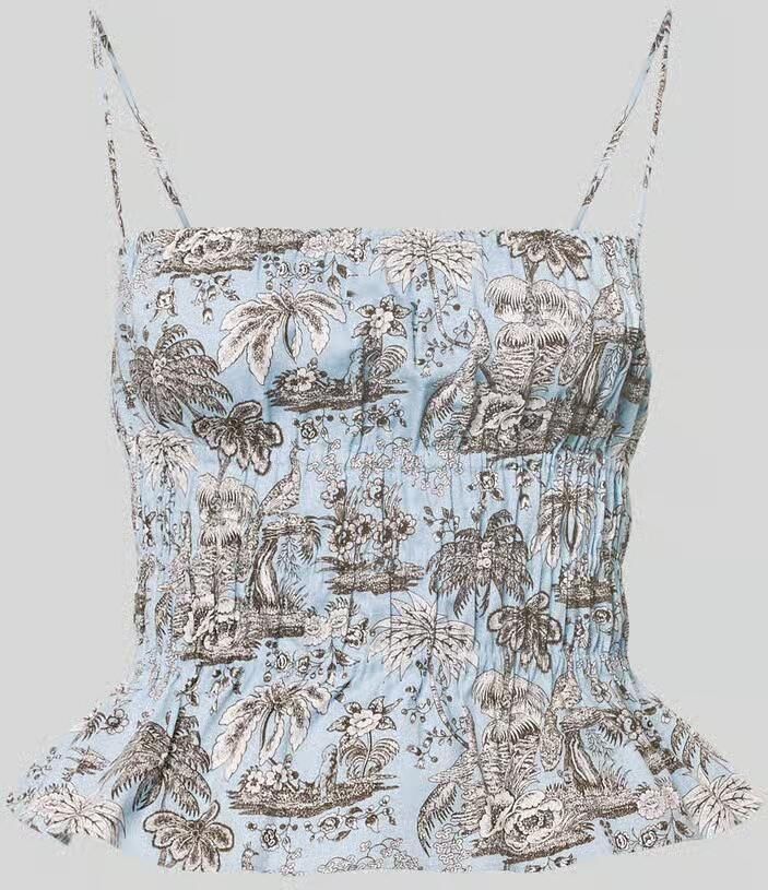 Staud Slim fit top met all-over bloemenprint model 'Ayla'