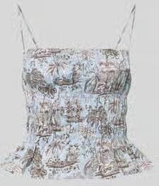 Staud Slim fit Top met florale all-over print Model 'Ayla'