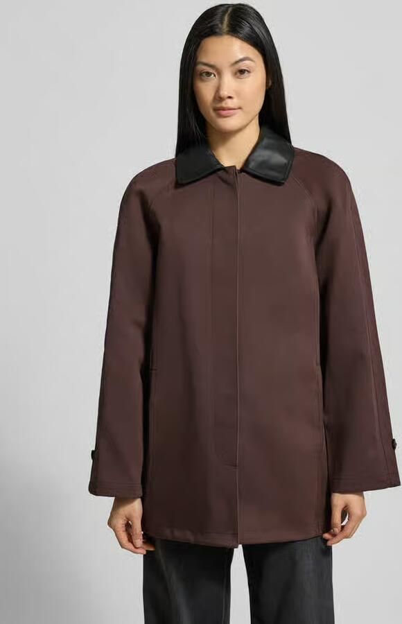 Staud Trenchcoat met platte kraag en blinde knoopsluiting - Foto 2