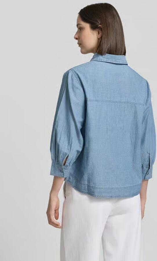 Stefanel Blouse met overhemdkraag en verborgen knoopsluiting - Foto 3
