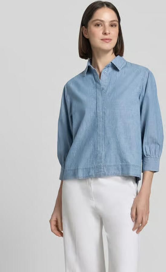 Stefanel Blouse met overhemdkraag en verborgen knoopsluiting - Foto 2