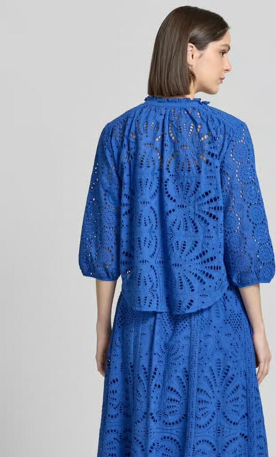 Stefanel Blouse met serafinokraag model 'SANGALLO' - Foto 2