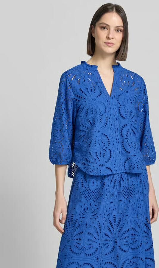 Stefanel Blouse met serafinokraag model 'SANGALLO' - Foto 3